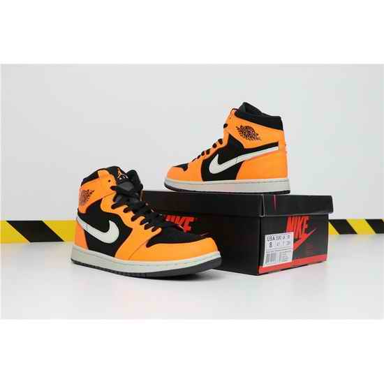 Air Jordan 1 Retro MID Men Shoes Black Orange